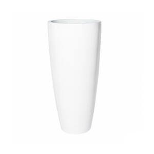 Květináč Dax, barva lesklá bílá, více velikostí - PotteryPots Velikost: XL - v. 100 cm, ⌀ 47 cm