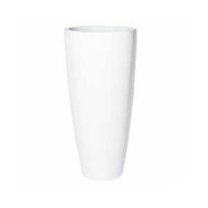 Květináč Dax, barva lesklá bílá, více velikostí - PotteryPots Velikost: XXL - v. 120 cm, ⌀ 50 cm
