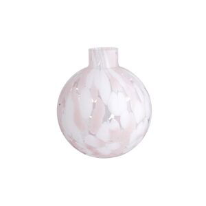 CONFETTI mini skleněná váza s koulí, růžová Ø 10cm