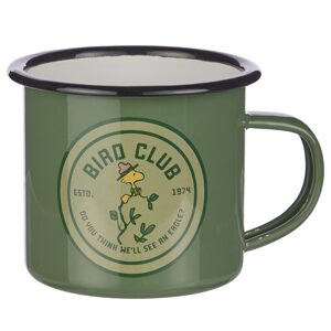 PEANUTS Hrnek smaltovaný "Bird Club" 380 ml - zelená