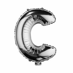 UPPER CLASS Fóliový balónek "C" - stříbrná