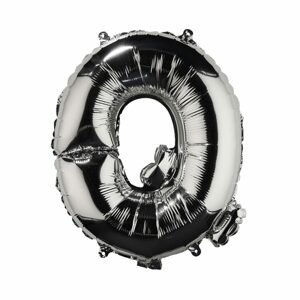 UPPER CLASS Fóliový balónek "Q" - stříbrná