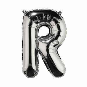 UPPER CLASS Fóliový balónek "R" - stříbrná
