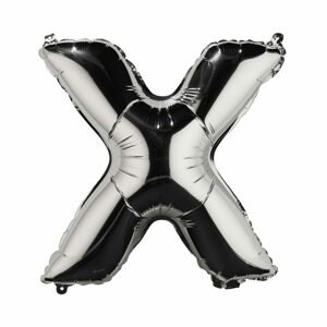 UPPER CLASS Fóliový balónek "X" - stříbrná