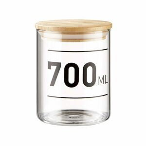 WOODLOCK Skleněná dóza s potiskem 700 ml