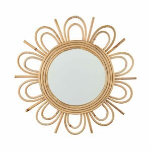 COTTAGE Ratanové zrcadlo ve tvaru květiny