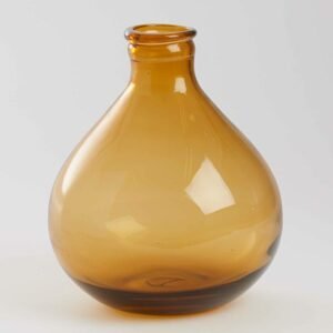 BALLOON Skleněná váza 18 cm - jantarová