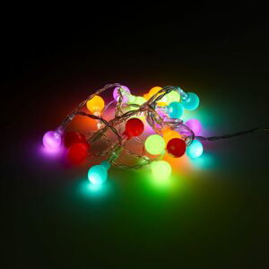 BRIGHT LIGHTS LED Světelný řetěz s USB barevné koule 20 světel