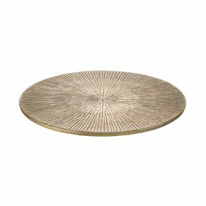 DISC Dekorační talíř rýhovaný 20 cm - zlatá