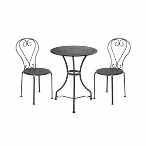 CENTURY Set zahradního nábytku 2 ks židle a 1 ks stůl - černá