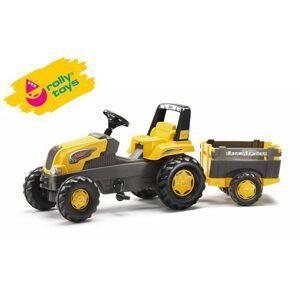 Šlapací traktor s Farm vlečkou - žlutý Rolly Toys Junior 6954762