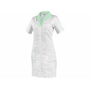 Canis CXS Dámské šaty CXS BELLA bílé se zelenými doplňky - 50