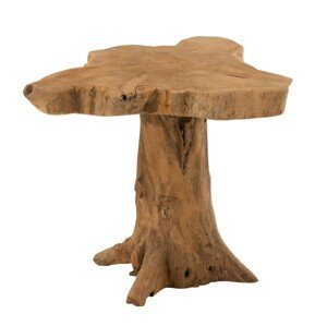 Přírodní odkládací stolek Amy z teakového dřeva - 55*55*45cm J-Line by Jolipa