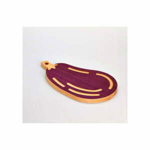 Bukové krájecí prkénko Bisetti Eggplant, 20 x 36 cm