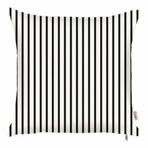 Černobílý povlak na polštář Apolena Pinky Light Stripes, 43 x 43 cm