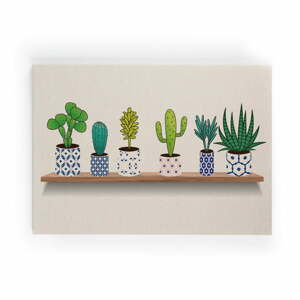 Obraz na plátně Really Nice Things Lino Cactus Shelve, 60 x 40 cm