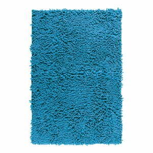 Modrá koupelnová předložka Wenko Chenille, 80 x 50 cm