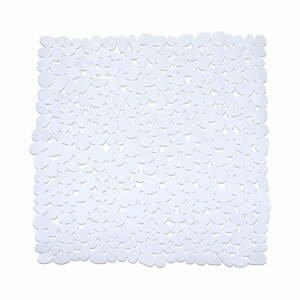 Bílá protiskluzová koupelnová podložka Wenko Drop, 54 x 54 cm