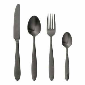 4dílný set příborů v černé barvě Bloomingville Cutlery Eleganza