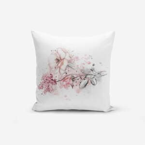 Povlak na polštář s příměsí bavlny Minimalist Cushion Covers Ogea Flower Leaf, 45 x 45 cm