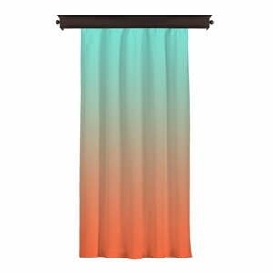 Oranžovo-tyrkysový závěs Curtain Tageho, 140 x 260 cm