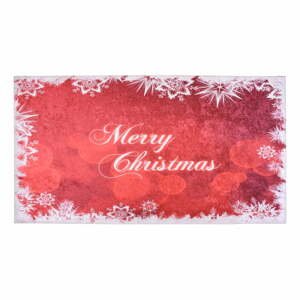 Bílo-červený koberec Vitaus Merry Christmas, 50 x 80 cm