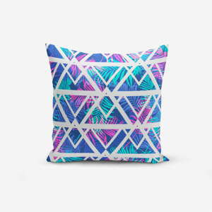 Povlak na polštář s příměsí bavlny Minimalist Cushion Covers Palm Zigzag, 45 x 45 cm