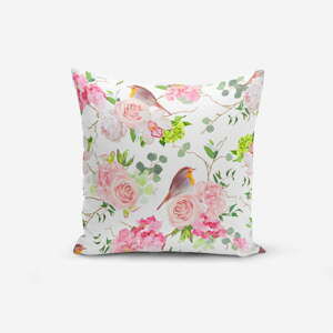 Povlak na polštář s příměsí bavlny Minimalist Cushion Covers Colorful Bird Duro, 45 x 45 cm