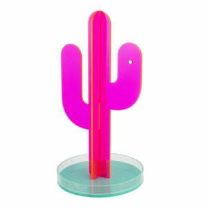 Růžový dekorativní stojan ve tvaru kaktusu na fotografie Le Studio Cactus
