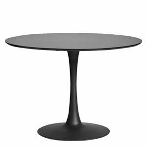 Kulatý černý jídelní stůl Marckeric Oda, ⌀ 110 cm