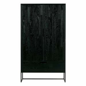 Černá skříňka z jasanového dřeva 85x149 cm Silas – WOOOD