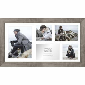 Hnědý rámeček na 5 fotografií Styler Narvik, 27 x 51 cm