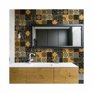 Sada 15 nástěnných samolepek Ambiance Wall Decals Azulejos Tiles San Juan, 10 x 10 cm