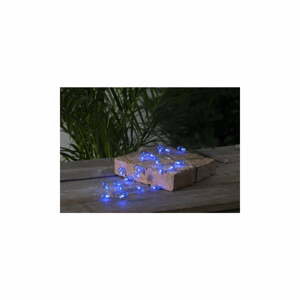 Modrý venkovní světelný LED řetěz s motivem žárovek Best Season Bulb, 20 světýlek