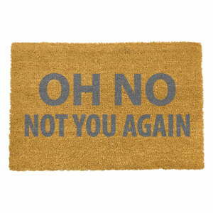 Rohožka z přírodního kokosového vlákna Artsy Doormats Oh No Not You Again Grey, 40 x 60 cm