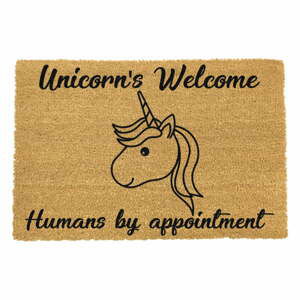 Rohožka z přírodního kokosového vlákna Artsy Doormats Unicorns Welcome, 40 x 60 cm