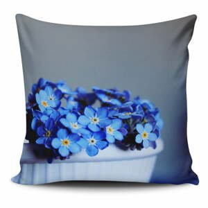 Povlak na polštář s příměsí bavlny Cushion Love Azulo Gris, 45 x 45 cm