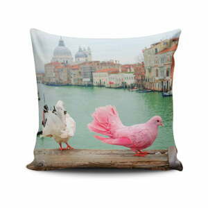 Polštář s příměsí bavlny Cushion Love Herisso, 45 x 45 cm