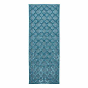 Modrý běhoun z viskózy Mint Rugs Bryon, 80 x 250 cm