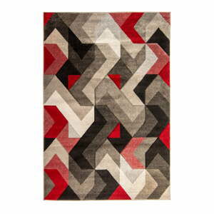 Červeno-šedý koberec Flair Rugs Aurora, 160 x 230 cm