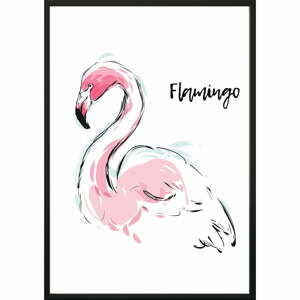 Plakát DecoKing Flamingo Aquarelle, 50 x 40 cm