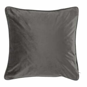 Tmavě šedý polštář Tiseco Home Studio Velvety, 45 x 45 cm