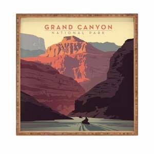 Dřevěný dekorativní servírovací tác Grand Canyon, 40 x 40 cm