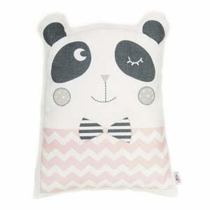 Růžový dětský polštářek s příměsí bavlny Apolena Pillow Toy Panda, 25 x 36 cm