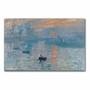 Nástěnná reprodukce na plátně Claude Monet Sunrise, 70 x 45 cm