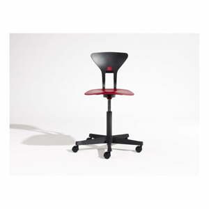 Šedo-červená dětská otočná židle na kolečkách Flexa Ray