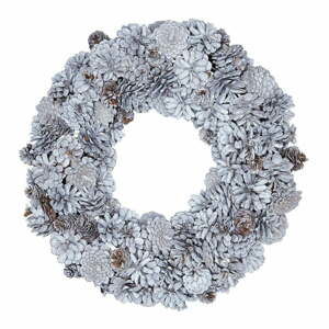 Bílý adventní věnec s šiškami Green Gate Wreath Hailey, ø 31 cm