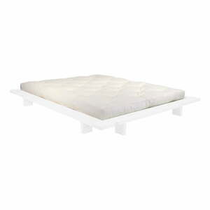 Dvoulůžková postel z borovicového dřeva s matrací Karup Design Japan Comfort Mat White/Natural, 160 x 200 cm