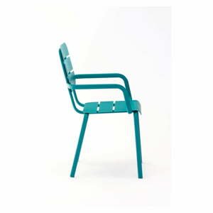 Sada 4 modrých zahradních židlí s područkami Ezeis Alicante