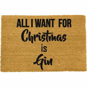 Černá rohožka z přírodního kokosového vlákna Artsy Doormats All I Want, 40 x 60 cm